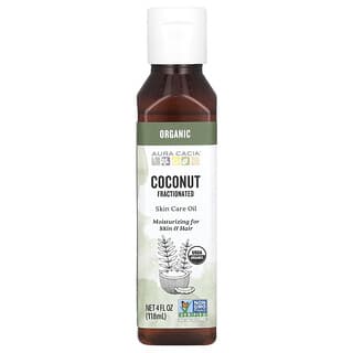 Aura Cacia, Aceite orgánico para el cuidado de la piel, aceite de coco fraccionado, 118 ml (4 oz. líq.)