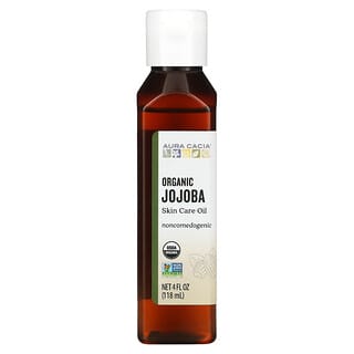 Aura Cacia, Bio, huile de soin pour la peau, jojoba équilibrant, 4 fl oz (118 ml)