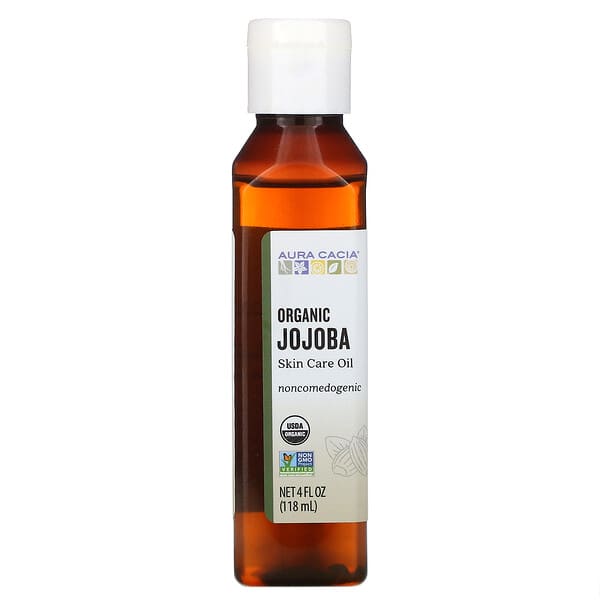 Aura Cacia, Organic Skin Care Oil, Jojoba, 4 Fl Oz (118 Ml)