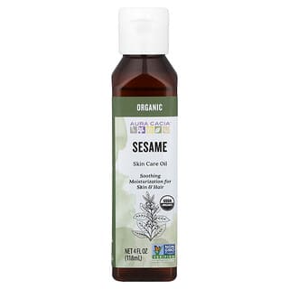 Aura Cacia, Ekologisk hudvårdsolja, sesam, 118 ml