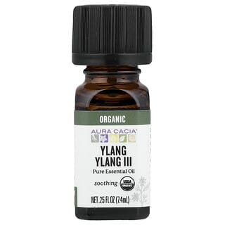 Aura Cacia, чистое эфирное масло, иланг-иланг III, 7,4 мл (0,25 жидк. унции)