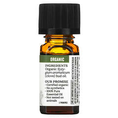 Aura Cacia, Pure Essential Oil, Organic Clove Bud, 0.25 fl oz (7.4 ml)