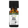 Pure Essential Oil, Organic Sweet Orange, 0.25 fl oz (7.4 ml)