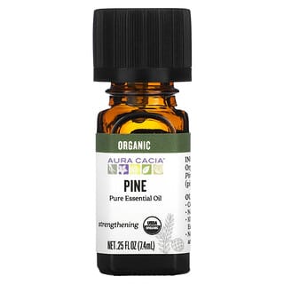 Aura Cacia, Pure Essential Oil, Organic Pine, .25 fl oz (7.4 ml)