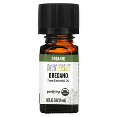 Aura Cacia, Pure Essential Oil, Organic Oregano, 0.25 fl oz (7.4 ml)