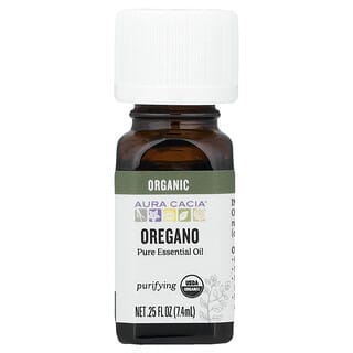 Aura Cacia, Pure Essential Oil, Organic Oregano, 0.25 fl oz (7.4 ml)