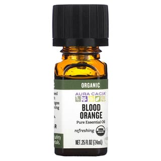 Aura Cacia, Pure Essential Oil, Organic Blood Orange, .25 fl oz (7.4 ml)