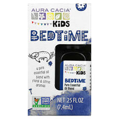 Aura Cacia, Enfants, Mélange d'huiles essentielles pures, Heure du coucher, 7,4 ml