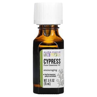 Aura Cacia, Pure Essential Oil, Cypress, 0.5 fl oz (15 ml)