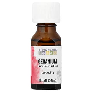 Aura Cacia, Pure Essential Oil, Geranium, 0.5 fl oz (15 ml)