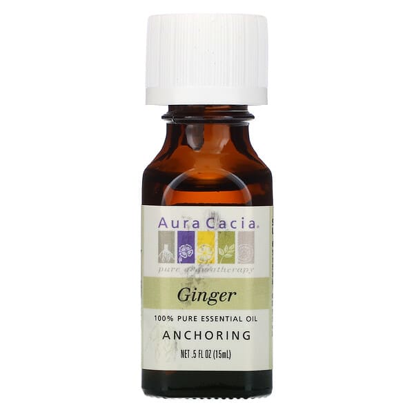 Aura Cacia, 100% Pure Essential Oil, Ginger, 0.5 fl oz (15 ml)