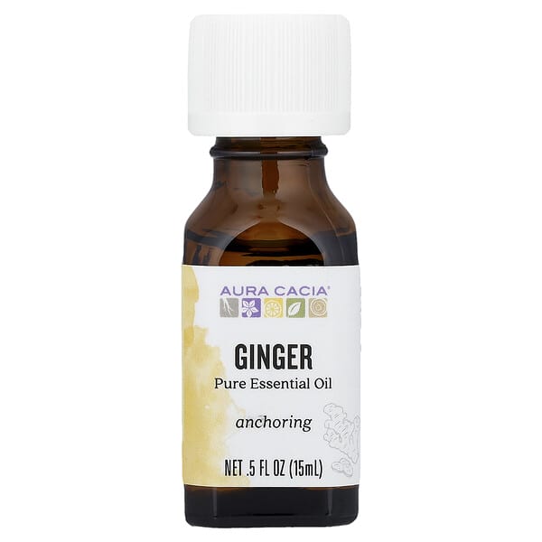 Aura Cacia, Aceite esencial puro, Jengibre, 15 ml (0,5 oz. Líq.)
