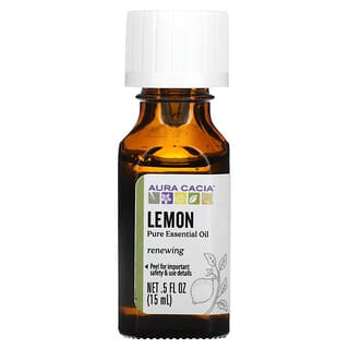 Aura Cacia, 퓨어 에센셜 오일, 레몬, 15ml(0.5fl oz)