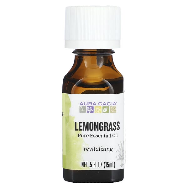 Aura Cacia, Pure Essential Oil, Lemongrass, 0.5 fl oz (15 ml)