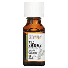 Aura Cacia, Pure Essential Oil, Wild Marjoram, 0.5 fl oz (15 ml)