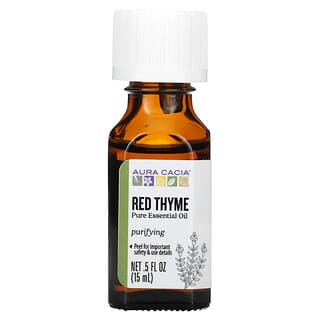 Aura Cacia, Aceite esencial 100% puro, tomillo rojo, purificante, 0.5 fl oz (15 ml)