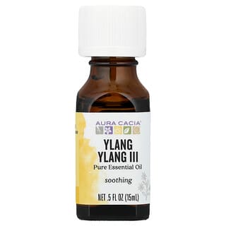 Aura Cacia, чистое эфирное масло, иланг-иланг III, 15 мл (0,5 жидк. унции)