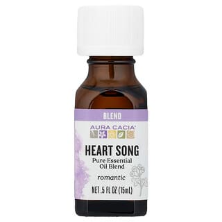 Aura Cacia（オーラカシア）, 100% 純エッセンシャルオイル、ハートソング、0.5 液量オンス (15 ml)