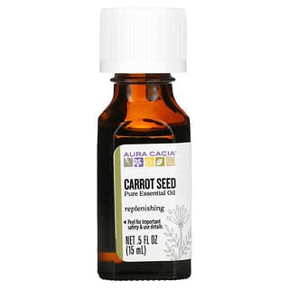 Aura Cacia, Pure Essential Oil, Carrot Seed, 0.5 fl oz (15 ml)