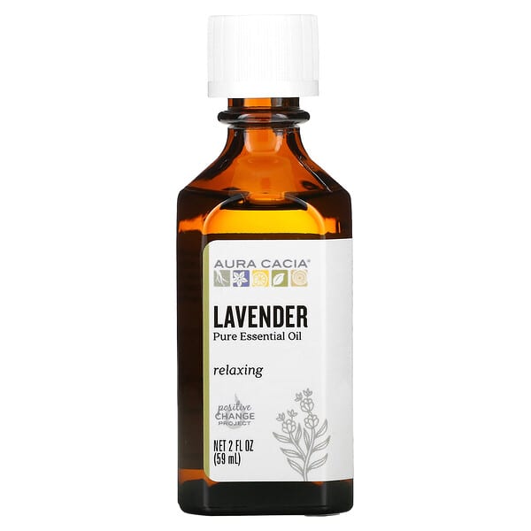 Aura Cacia, 순수 에센셜 오일, 라벤더, 59ml(2fl oz)