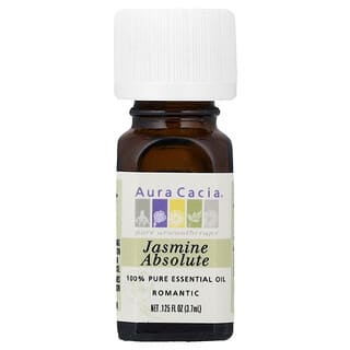 Aura Cacia, 100% Pure Essential Oil, Jasmine Absolute, 0.125 fl oz (3.7 ml)