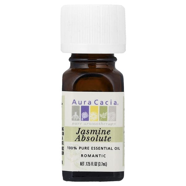Aura Cacia, 純精油，濃郁茉莉，0.125 盎司（3.7 毫升）