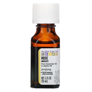 Aura Cacia, Pure Essential Oil, Rose Absolute, 0.5 fl oz (15 ml)