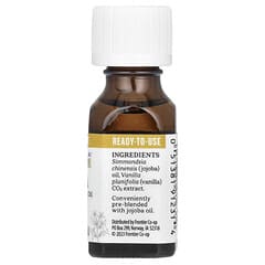 エッセンシャルオイル aya ピュアエッセンシャルオイル入りホホバオイル、バニラ、15ml（0.5液量