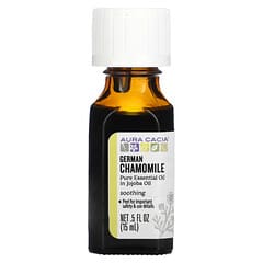 Aura Cacia, Pure Essential Oil in Jojoba Oil, German Chamomile, 0.5 fl oz (15 ml)