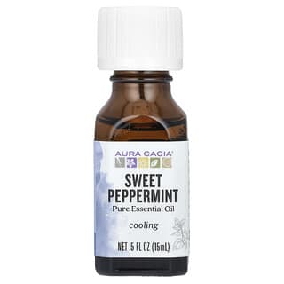 Aura Cacia, Pure Essential Oil, Sweet Peppermint, 0.5 fl oz (15 ml)