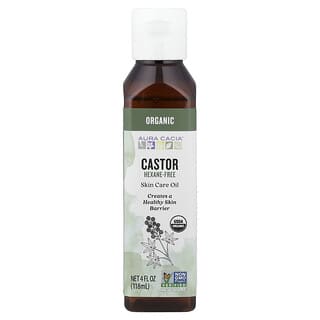 Aura Cacia, Biologische huidverzorgingsolie, ricinusolie, 118 ml