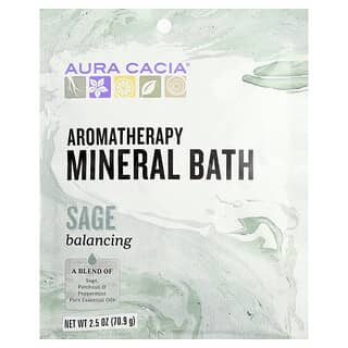 Aura Cacia, Baño mineral de aromaterapia, Salvia, 70,9 g (2,5 oz)