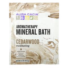 Aura Cacia, Baño mineral de aromaterapia, Madera de cedro para la meditación, 70,9 g (2,5 oz)