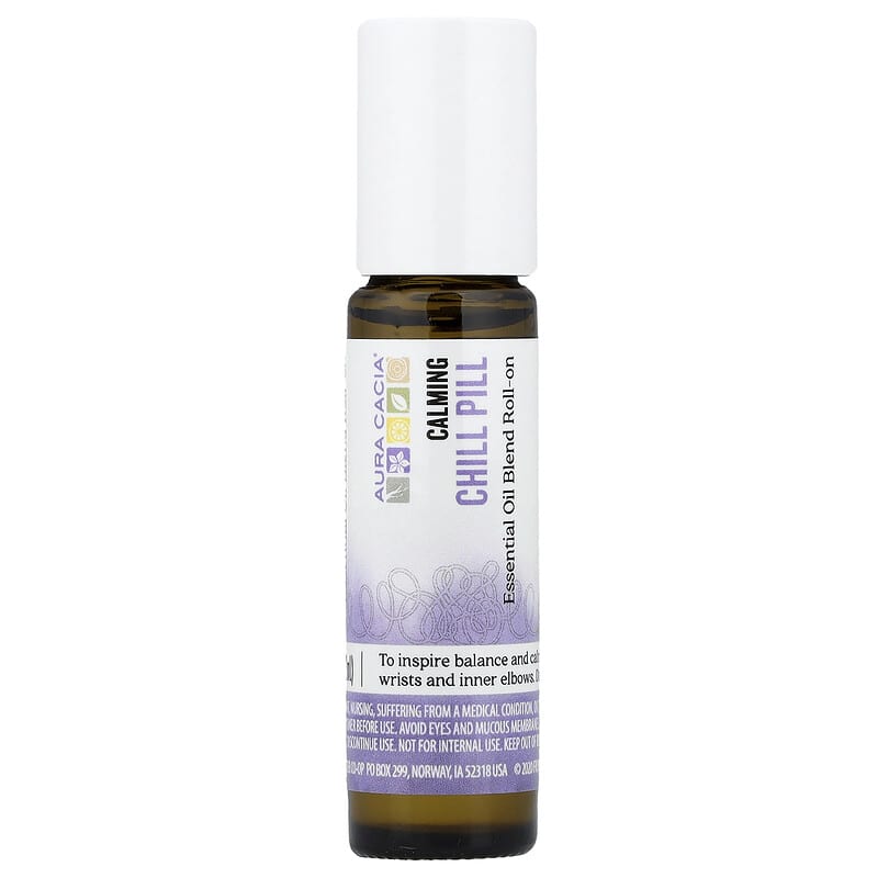 エッセンシャルオイルブレンド、リラックスロールオン、チルピル、.31