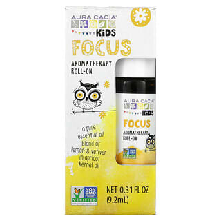 Aura Cacia, Kids, Aromatherapy Roll-On, Focus, 0.31 fl oz (9.2 ml)