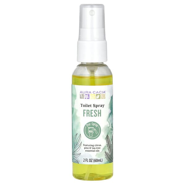 Aura Cacia, 변기 스프레이, 프레시, 60ml(2fl oz)