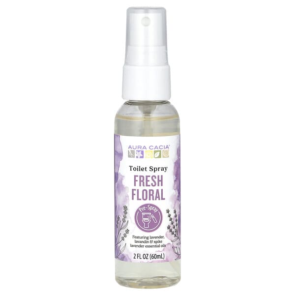 Aura Cacia, 토일렛 스프레이, 프레시 플로럴, 60ml(2fl oz)
