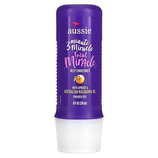 Aussie, 3 分鐘奇跡，深層滋養護髮素，含杏仁和澳大利亞澳洲堅果油，8 盎司（236 毫升）