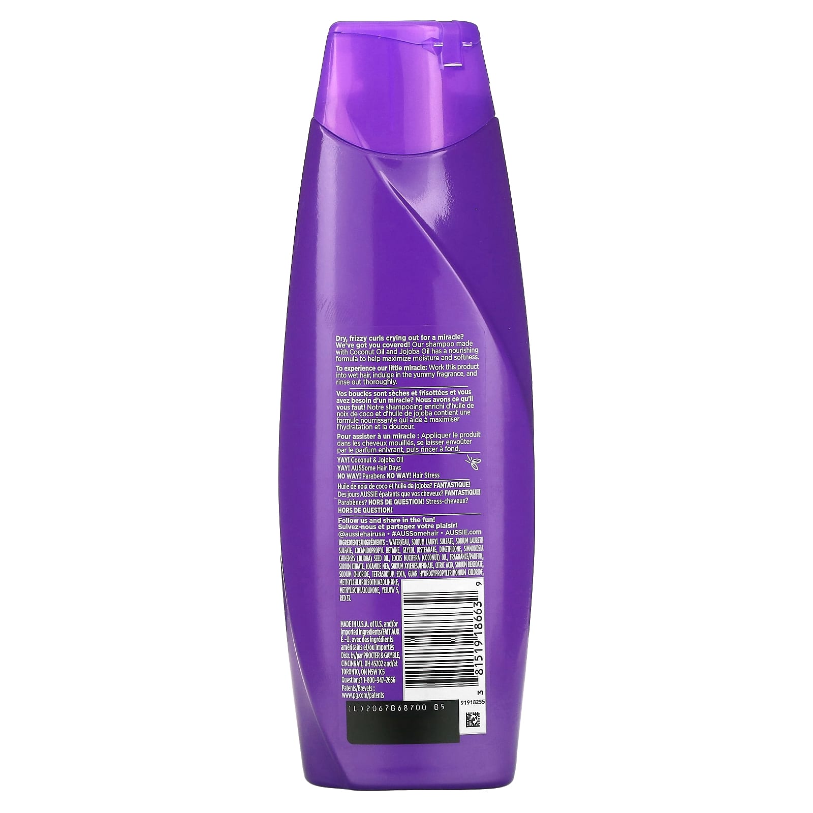 Aussie, Miracle Curls, Shampoo with Coconut & Oil, 12.1 fl oz (360 ml)