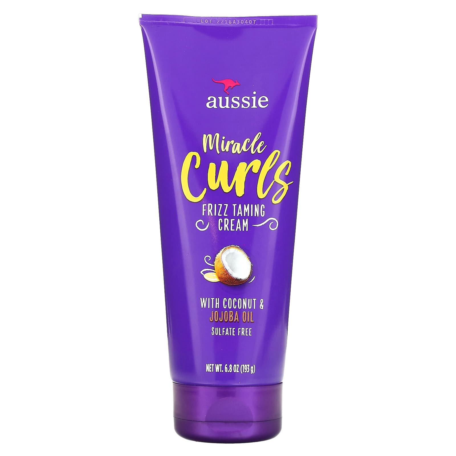 Aussie Miracle Curls Frizz Taming Cream With Coconut Jojoba Oil 6 
