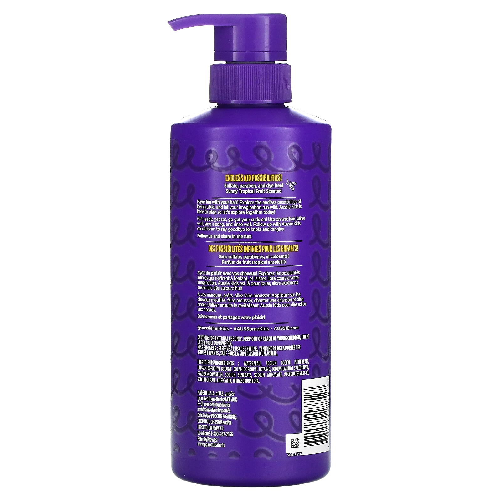 Aussie, Kids, Curly Shampoo, Sunny Tropical Fruit, 16 fl oz (475 ml)