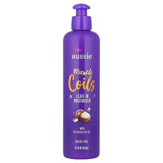 Aussie, Miracle Coils, Humectante sin enjuague con aceite de nuez de macadamia, 251 ml (8,5 oz. líq.)