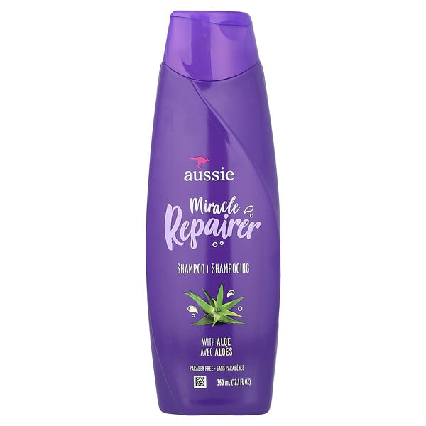 Aussie, 미라클 리페어러, 알로에 함유 샴푸, 360ml(12.1fl oz)