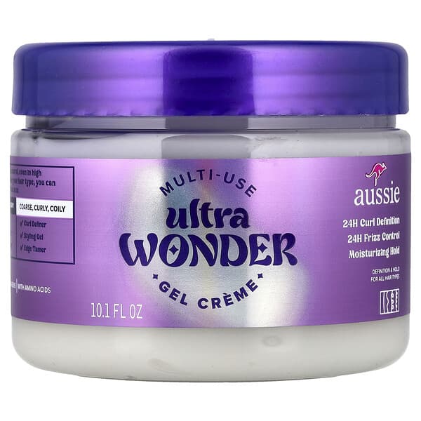 Aussie, Creme em Gel Ultra Wonder, Multiuso, Para Todos os Tipos de Cabelo, 10,1 fl oz