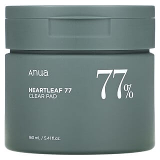 Anua, 魚腥草 77%，透明化妝棉，5.41 液量盎司（160 毫升）