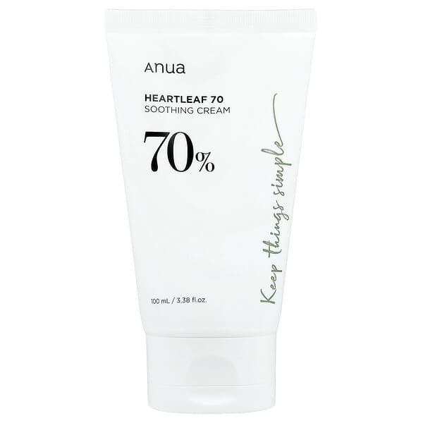 Anua, 하트리프 70% 수딩 크림, 100ml(3.38fl oz)