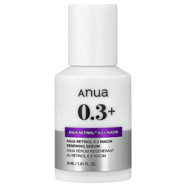Anua, Retinol™ 0,3% + Sérum Renovador de Ácido Nicotínico, 30 ml (1,01 fl oz)