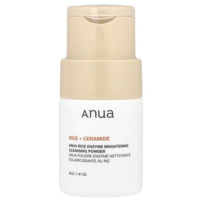 Anua, चावल एंज़ाइम ब्राइटनिंग क्लींसिंग पाउडर, चावल + सेरामाइड, 40 g