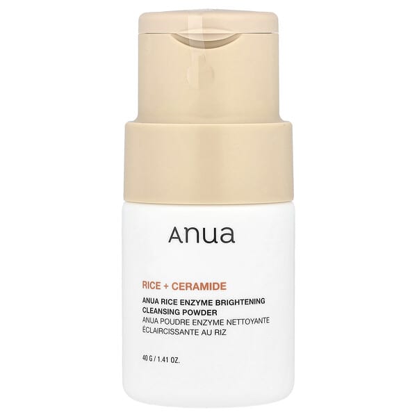 Anua, 稻米酶亮膚清潔粉，稻米 + 神經酰胺，1.41 盎司（40 克）