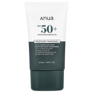 Anua, Protector solar suave Humectación sedosa de Heartleaf, FPS +50, 50 ml (1,69 oz. líq.)
